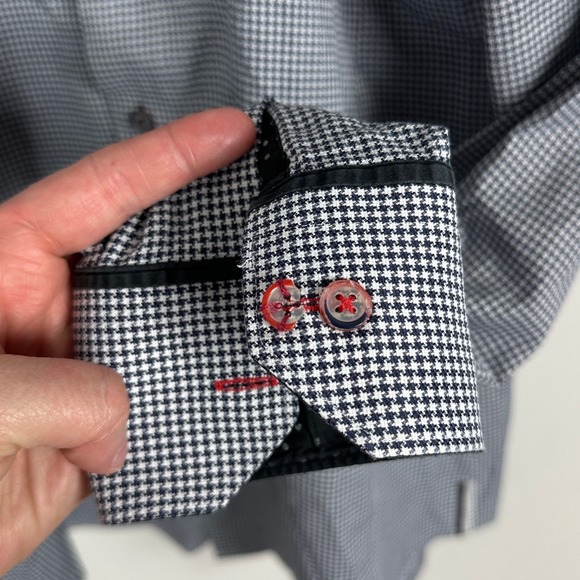 7 Downie St Mens Button Down Collared Shirt Mens Sz 3 or Small Blue Long Sleeve - Picture 13 of 15